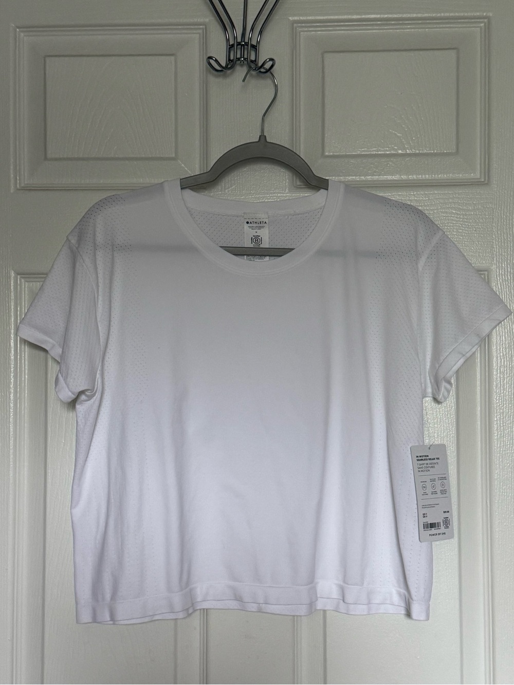 Athleta White Short-Sleeve Performance Tee